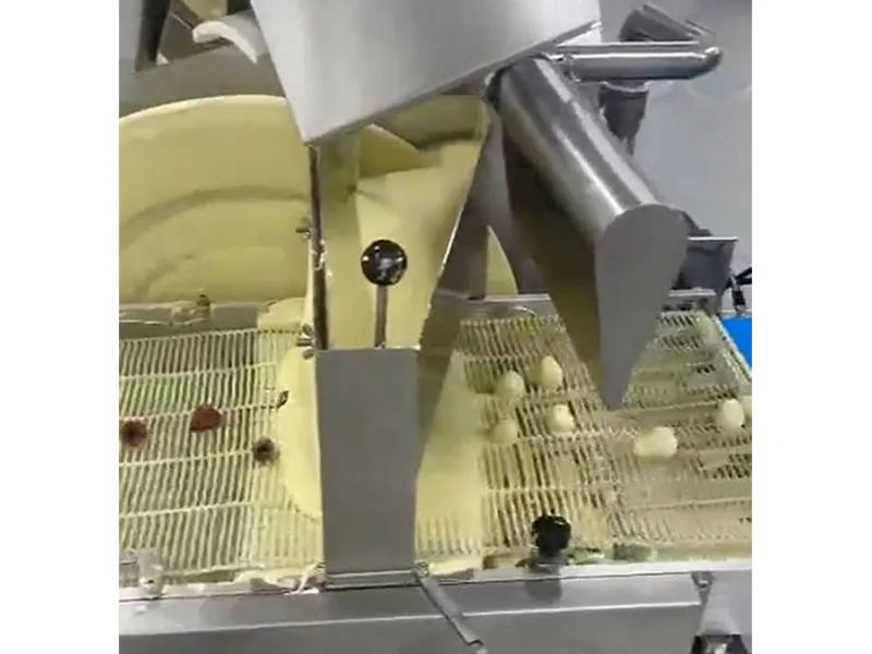 Línea personalizada de doble bañado de chocolate para un fabricante australiano de snacks de frambuesa